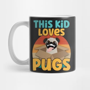 Kids This Kid Loves Pugs - Dog lover graphic Mug